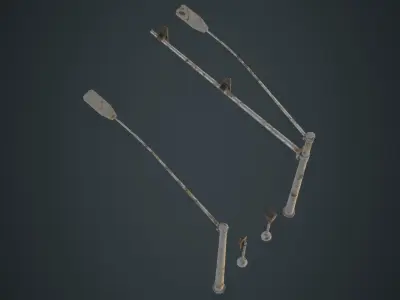 Stop Light 1D Low-poly 3D model