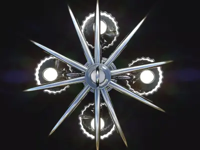 Crystal Lamp Low-poly 3D model