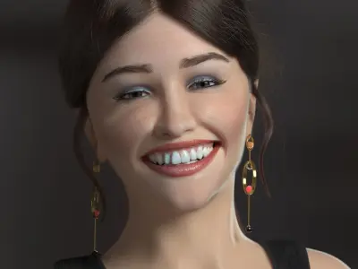 Emilia - photo realistic female model 3D model