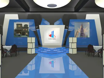 Event Stage Hall 3D Model 3D model