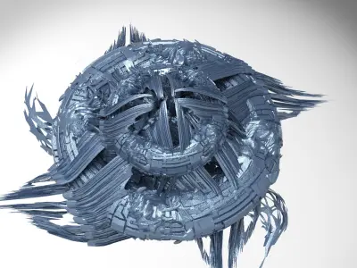 Dark realm sci fi platform 3 3D model