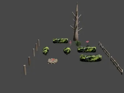 Low Poly PS1 PSX Models Low-poly 3D model