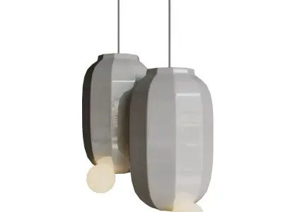 Peyote ceramic pendant light 3D model