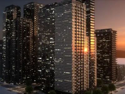City Block Type B04 3D model
