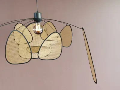 RATTAN CEILING LIGHT 3D model