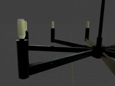 Black Metallic Chandelier 3D model