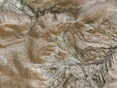 Mountain Terrain with Highway and Tunnel Low-poly 3D model