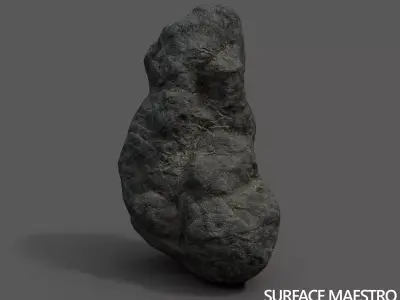 Cliff rock Low-poly 3D model