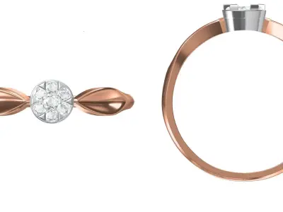 Light Weight Wedding Engagement Women Ring STL JCD Details 3D print model get
