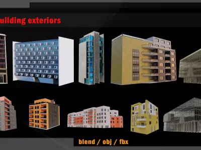 10 Building exteriors 3D model