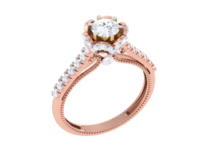Women Ring  Render 3dm STL OBJ FBX Details 3D print model 309
