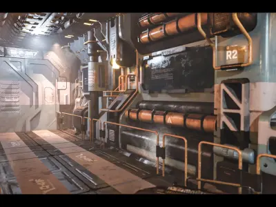 Sci-fi Corridor Modular Kit Vol 01 3D model
