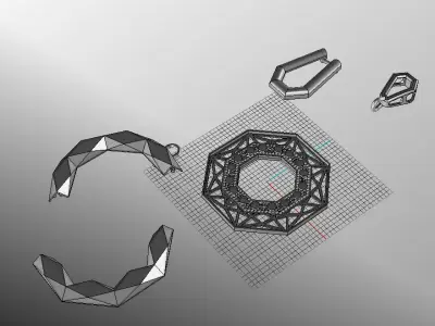 facet pendent 3D print model