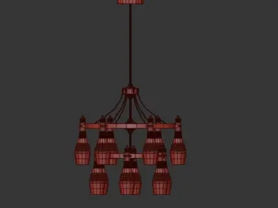 Loft chandelier 3D model