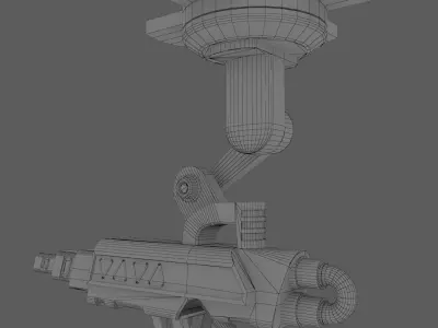 SCI FI TURRET GUN 3D  Low-poly 3D model