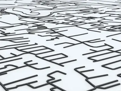 Barbados Road Network and Streets 3D model