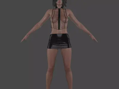 Maiden  Low-poly 3D model