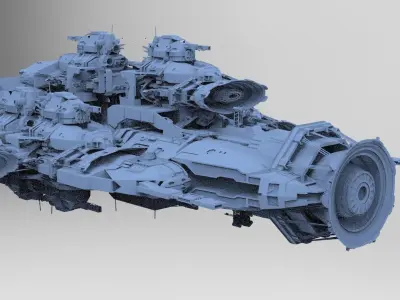 Alien Stargate Ship 2 3D 3D model