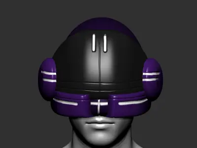 helmet high poly sculpt 3d printable  3D model