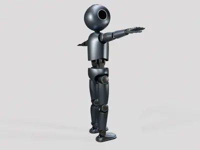 Cute Robot rigged 3D model