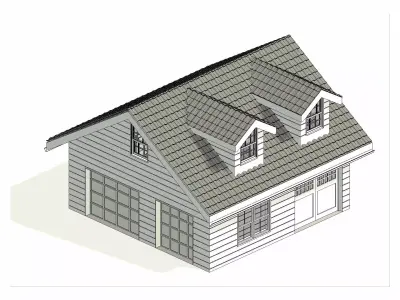  Detached Garage 3D 3D model