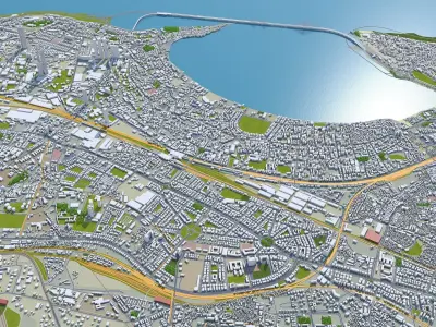 Mumbai Downtown India Low-poly 3D model