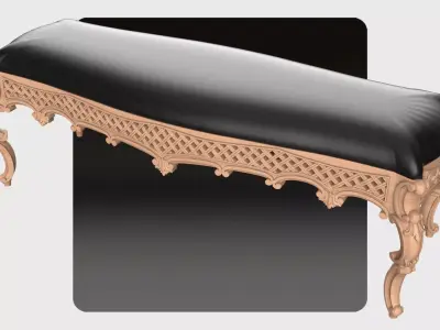 Carved super table for CNC 02 3D model