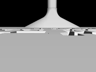 Megastructure Exposed Sector World of Blame by Tsutomu Nihei Low-poly 3D model