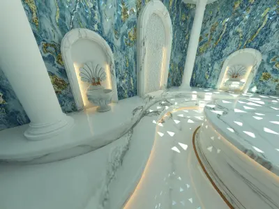 TURKISH BATH 360 VIEW Low-poly 3D model