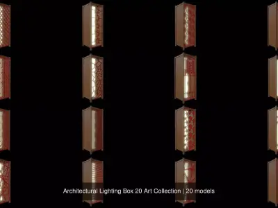 Architectural Lighting Box 20 Art Collection 3D Model Pack