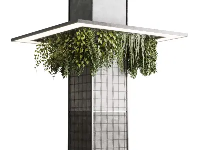 Column plant pillar plant 05 Low-poly 3D model