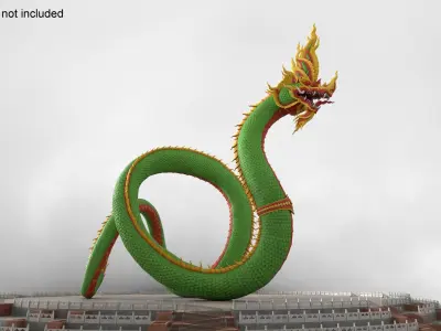  Mythical Dragons Rigged for Cinema 4D Collection 