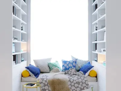 Cozy corner set 01  3D model