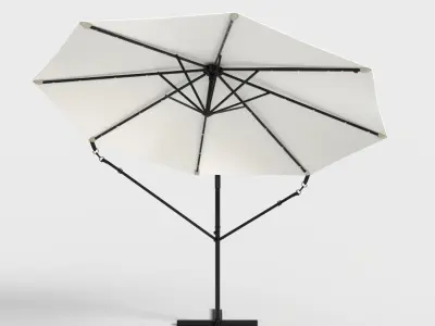 GARDEN UMBRELLA Low-poly 3D model