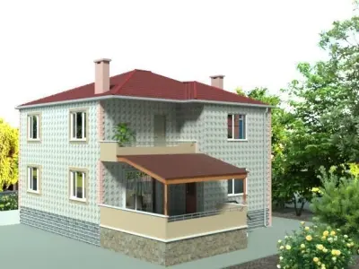 Architecturing Modern Villa House 3D model