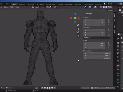 IronMan-Mark-2 3DModel Low-poly 3D model