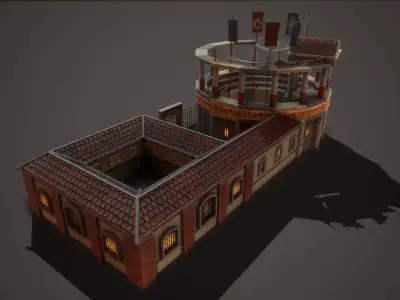 Roman Arena  Low-poly 3D model
