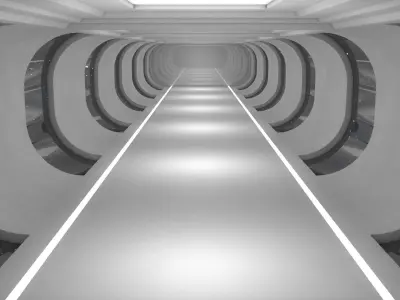 Sci Fi corridor 3D model 36