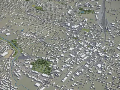 Longview  Low-poly 3D model