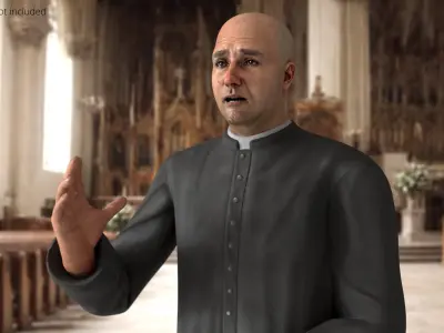  Catholic Priest Rigged for Blender 