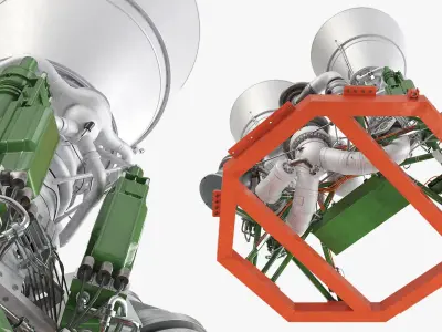  Dual Nozzle Liquid Rocket Engine 