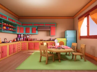 Asset - Cartoons - Background 02 - Hight Poly 3D model