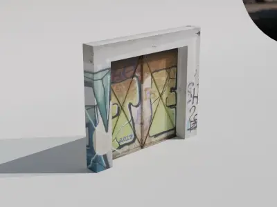 Door and Gates Asset 1 - 6 pack of doors and gates 3D model