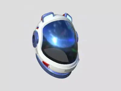 Astronaut Helmet B10 Russian - Character Design Fashion Low-poly 3D model