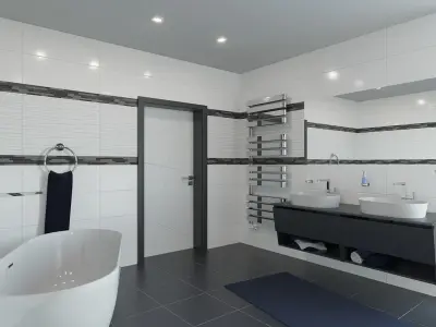 Bathroom 06 Low-poly 3D model