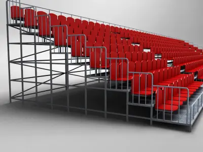 Stadium Seating Tribune 3D model