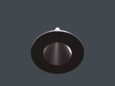 Traffic Cone Low-poly 3D model 8