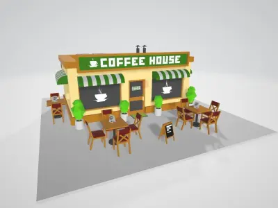 coffee house Free 3D model