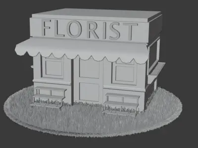 Tiny Florist  Low-poly 3D model