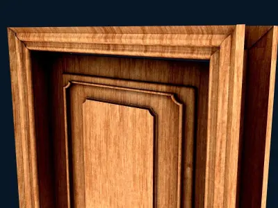 THE DOOR wooden 3D model